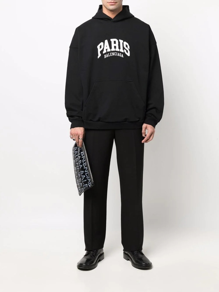 MAN Hoodie Balenciaga Paris Black