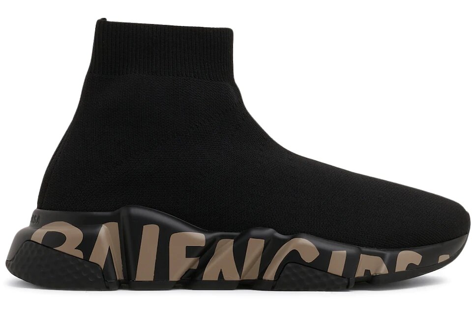 WOMAN Speed LT Graffiti Sneaker Balenciaga BLACK/BEIGE