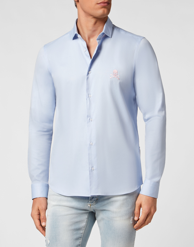 Men Shirt Phillip Plein Light Blue