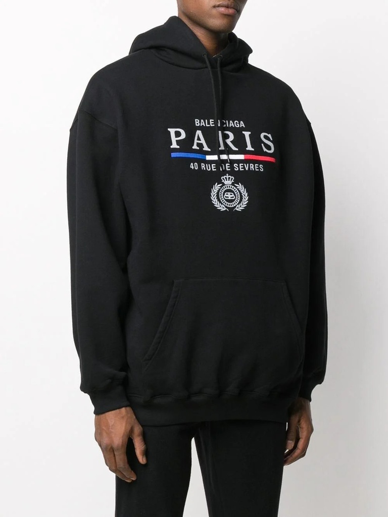 Unisex Hoodie Balenciaga Paris Black