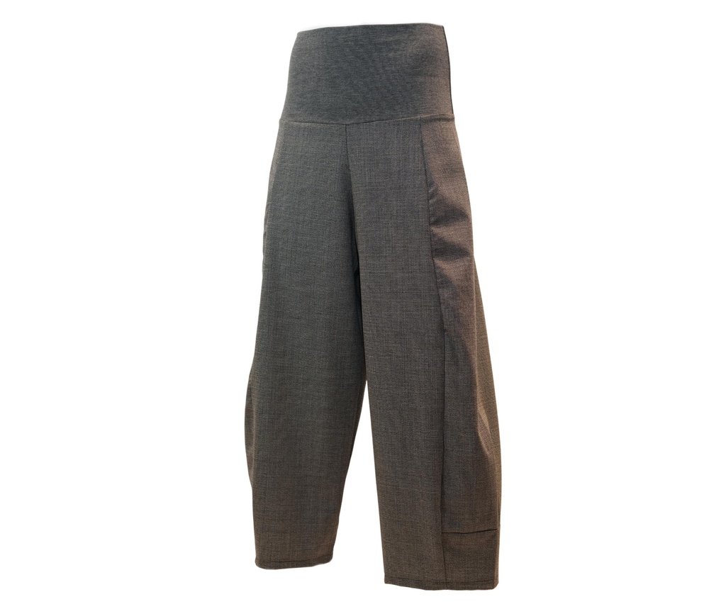 Sartoria Ismara Woman Trousers Grey with Plaid