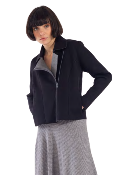 Sartoria Ismara Woman Jacket Black Grey