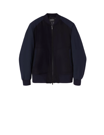 DONDUP Regular-fit cloth bomber jacket