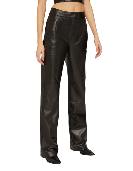 DONDUP Wide-leg trousers in nappa leather