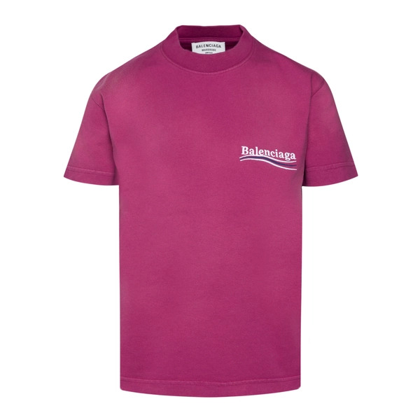 Balenciaga T-shirt Fuschia white/blue