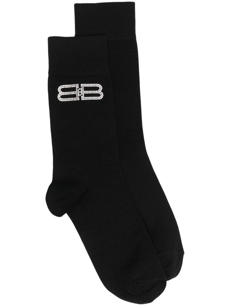 Balenciaga Socks Monogram Black