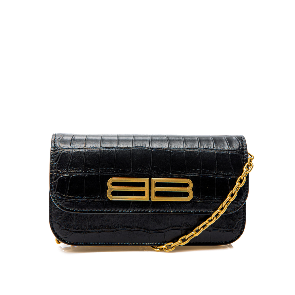 Woman Gossip Strap Wallet Balenciaga Black