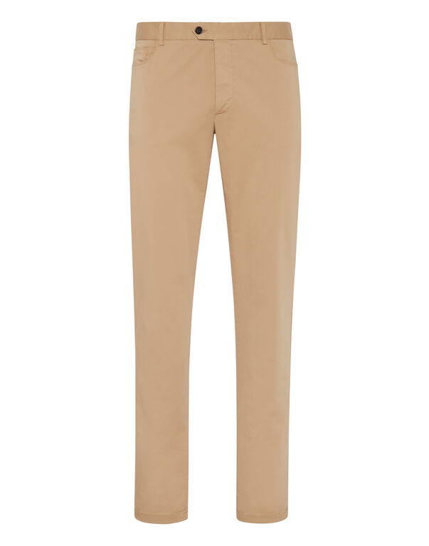 Man Cotton Trousers PHILIPP PLEIN Beige