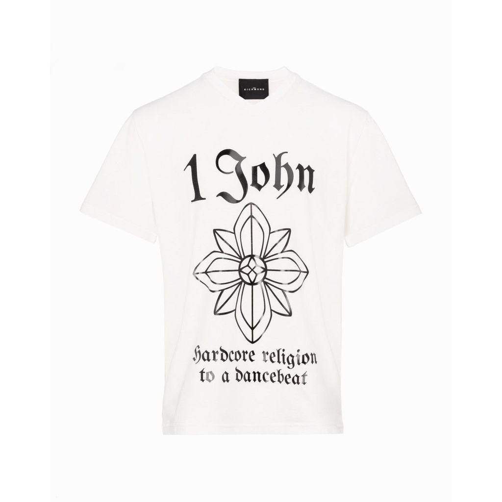 T-shirt John Richmond White/black