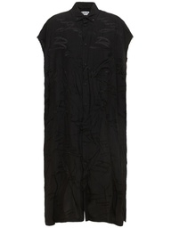 Women Rawcut Sleeves Dress Balenciaga Black