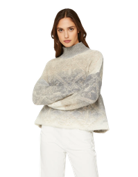 DONDUP Jacquard polo neck jumper